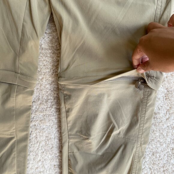 Columbia Omni-Shield Womens Sz 4 Tan Convertible Nylon Hiking Pants Lightweight - Picture 7 of 16